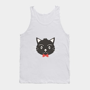 Black cat with ribbon Tank Top